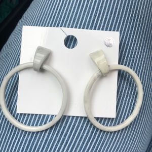Forever 21 Marble Hoop Earrings